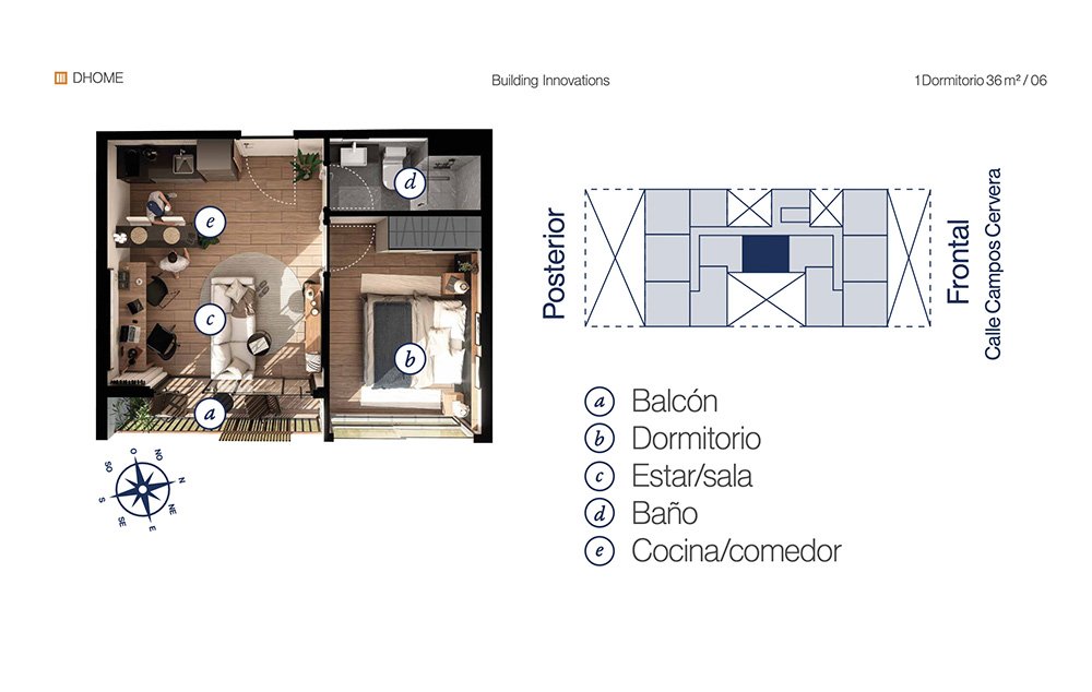 Imagen de Dhome Campos Cervera 1 dormitorio